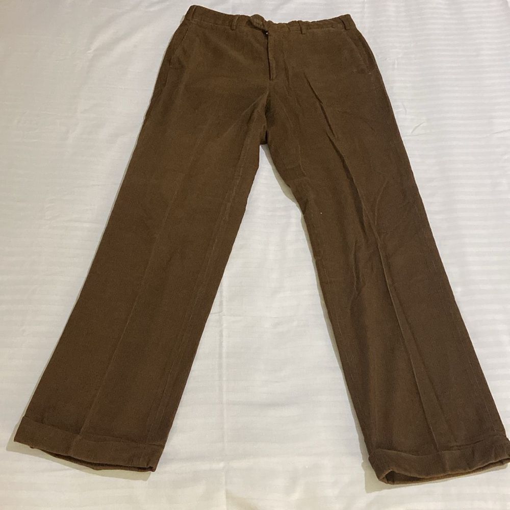 Men's Brown Corduroy Pants J Hilburn Size 33